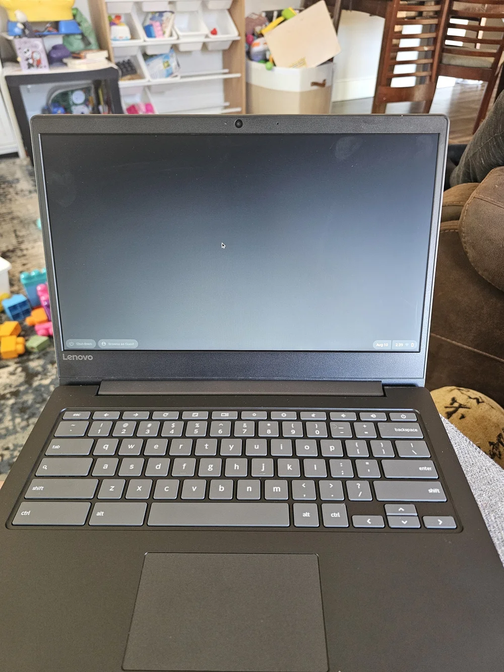 Lenovo Laptop in Black and Gray - Slim Portable Chromebook-style